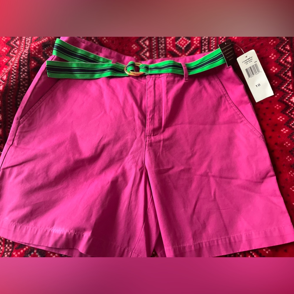 Ralph Lauren High Waist Pink and Green Shorts